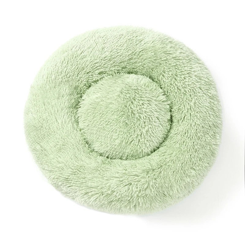 Cosy Calming Pet Bed — Fluffy Donut Cushion for Dogs & Cats