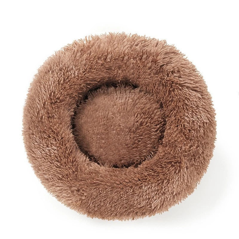 Cosy Calming Pet Bed — Fluffy Donut Cushion for Dogs & Cats