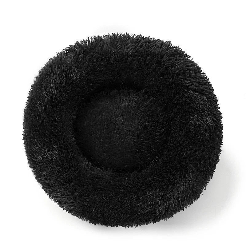 Cosy Calming Pet Bed — Fluffy Donut Cushion for Dogs & Cats