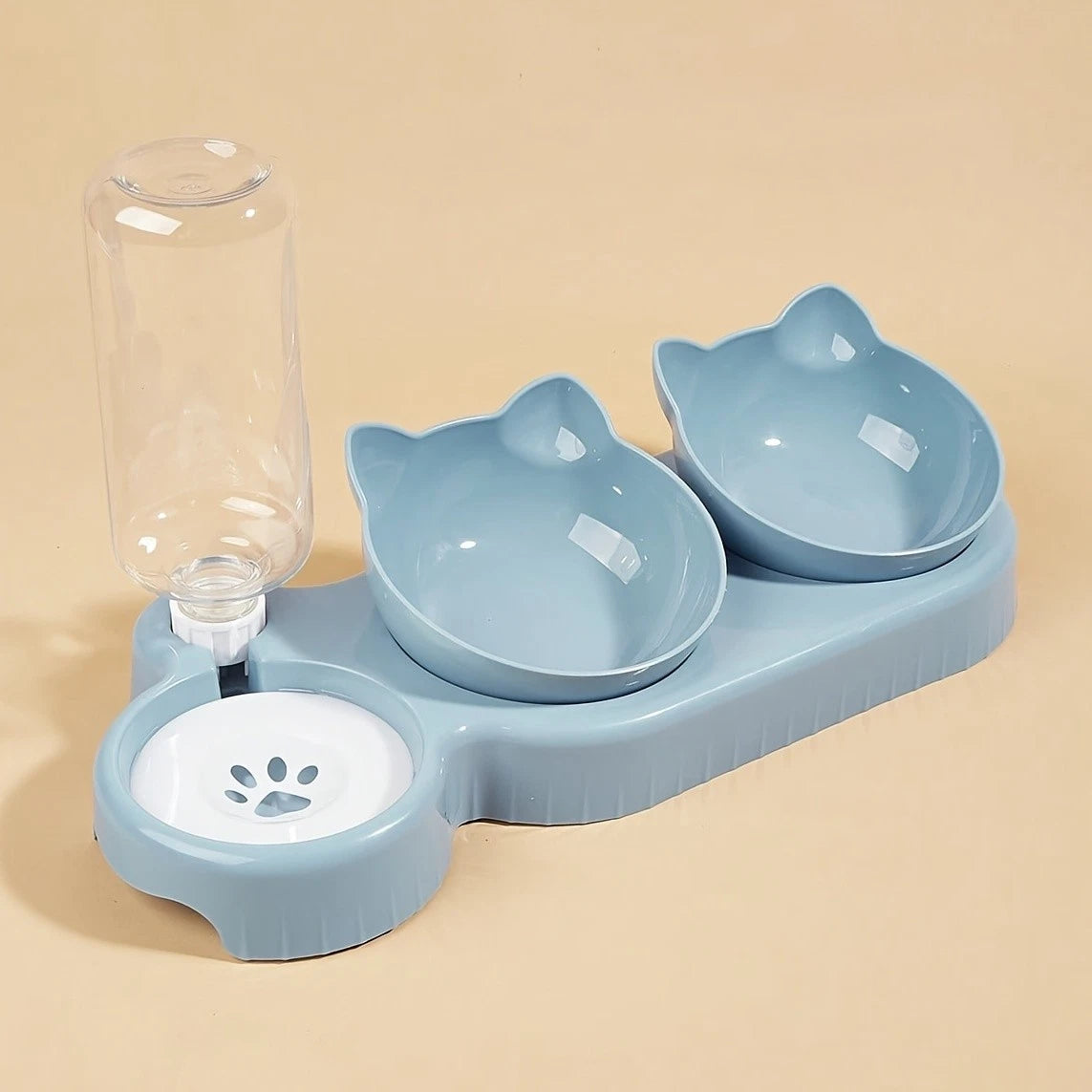 🐱💧 Purrfect Mealtimes — 3-in-1 Cat Food & Water Bowl with Automatic Water Supply