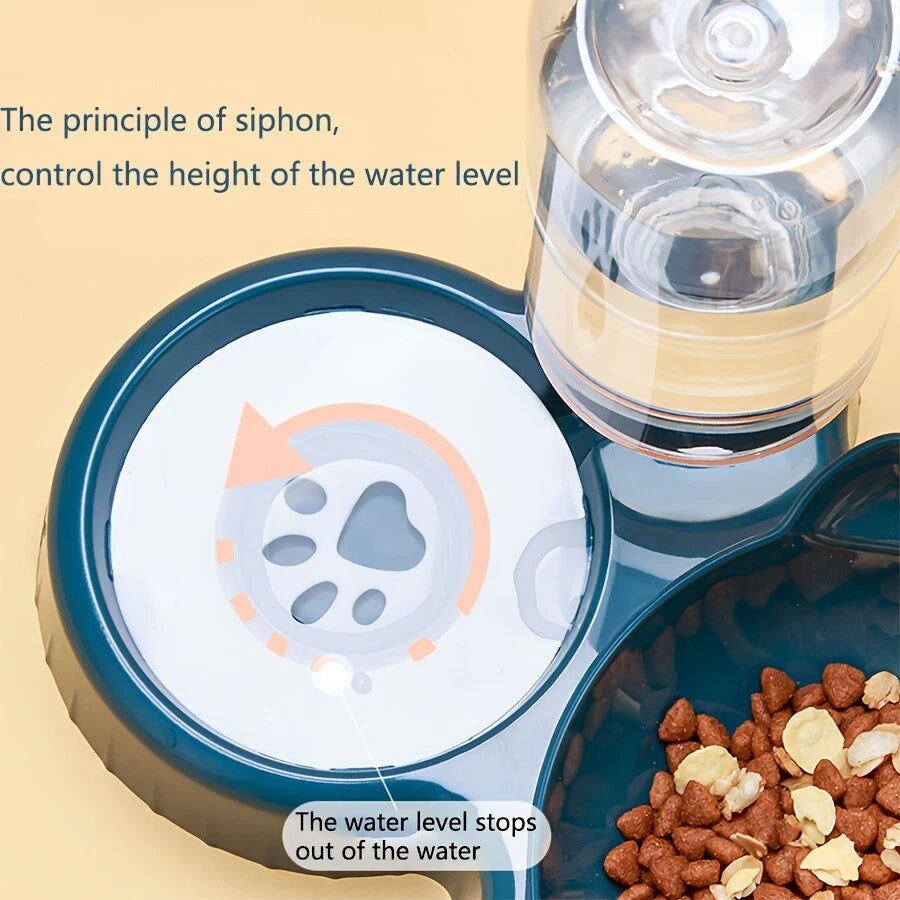 🐱💧 Purrfect Mealtimes — 3-in-1 Cat Food & Water Bowl with Automatic Water Supply