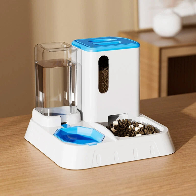 Automatic Cat Feeder & Water Dispenser – 2-in-1 Food & Water Station