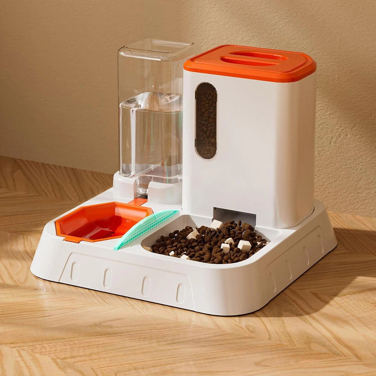 Automatic Cat Feeder & Water Dispenser – 2-in-1 Food & Water Station
