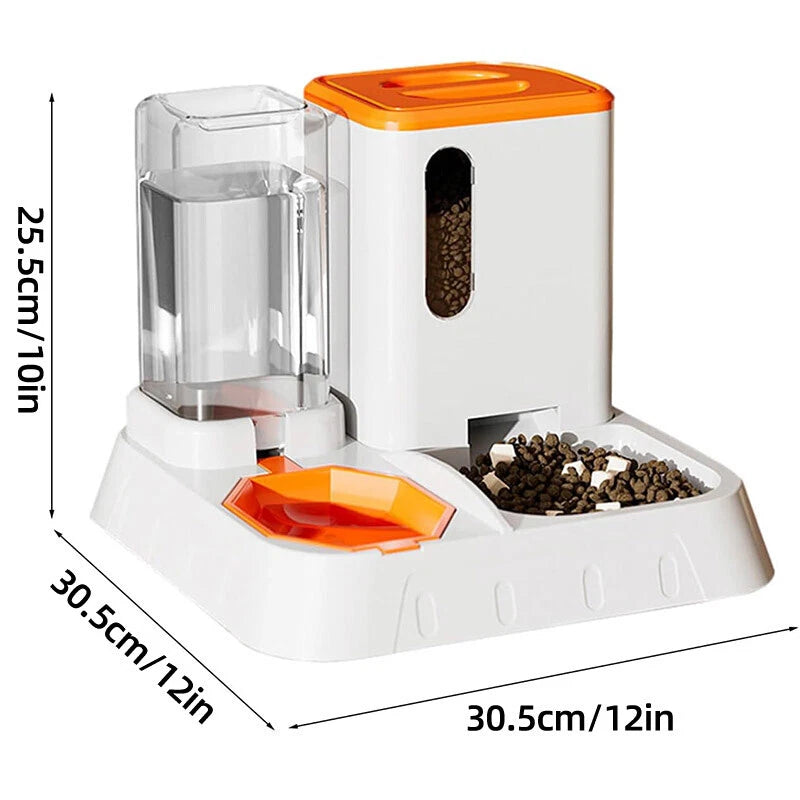 Automatic Cat Feeder & Water Dispenser – 2-in-1 Food & Water Station