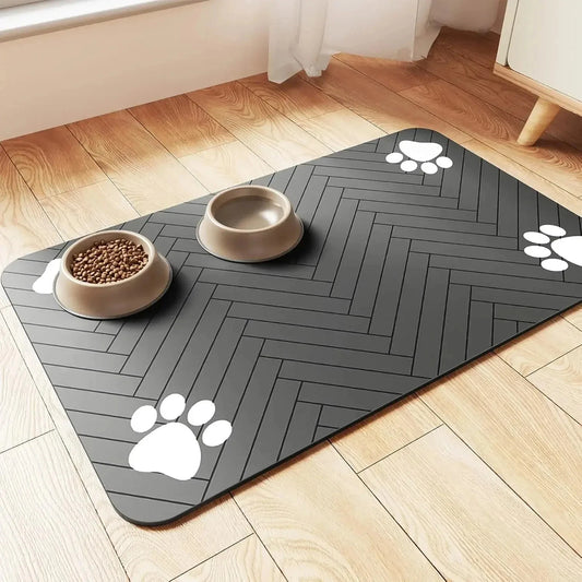 Pet Feeding Mat – Non-Slip Waterproof Placemat for Dogs & Cats