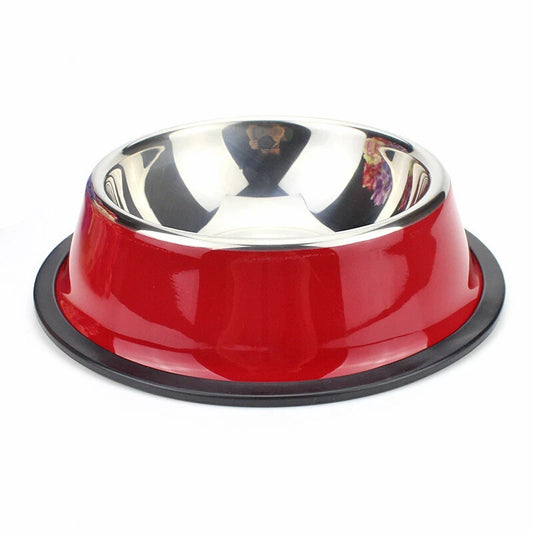 Stainless Steel Pet Bowl – Non-Slip Food & Water Bowl for Dogs & Cats