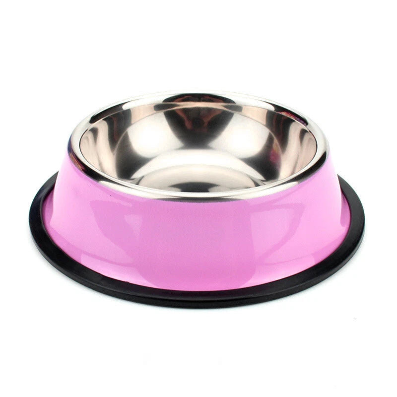 Stainless Steel Pet Bowl – Non-Slip Food & Water Bowl for Dogs & Cats