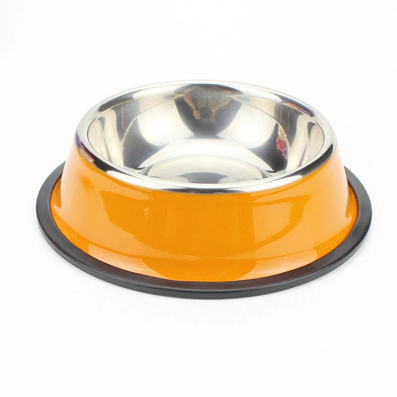 Stainless Steel Pet Bowl – Non-Slip Food & Water Bowl for Dogs & Cats