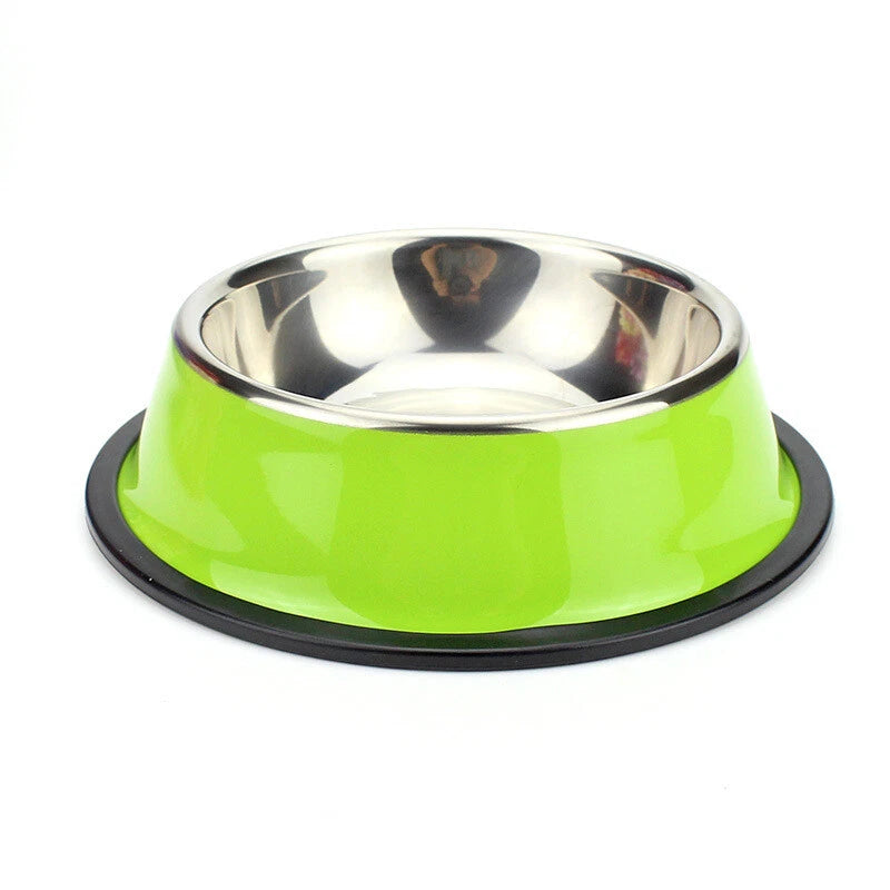 Stainless Steel Pet Bowl – Non-Slip Food & Water Bowl for Dogs & Cats