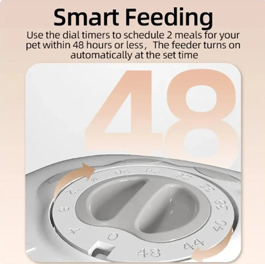 Automatic Pet Food Dispenser – Timed Portion Feeder for Dogs & Cats