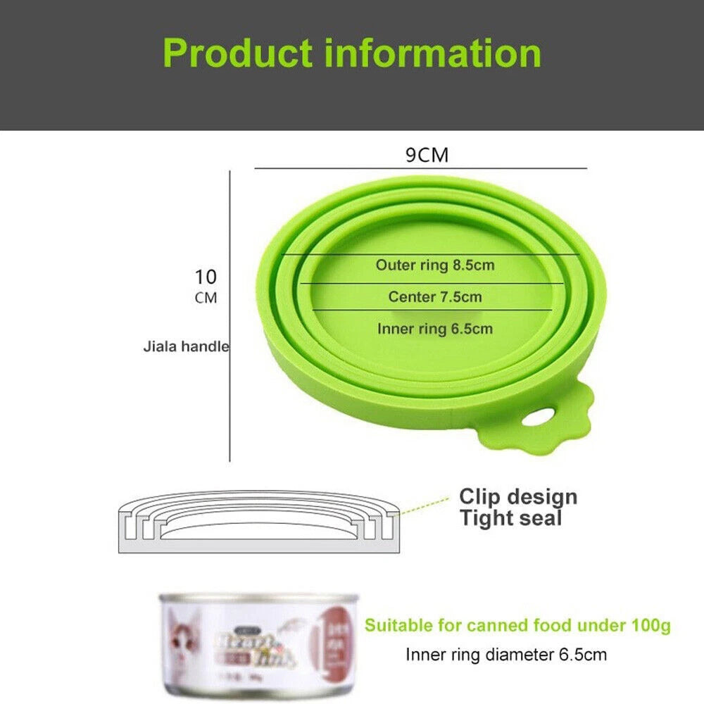 Dog & Cat Food Can Cover – Reusable Silicone Lid for Wet Pet Food