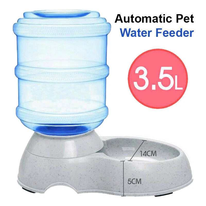Automatic Pet Food & Water Feeder 3.5L – Gravity Dispenser for Dogs & Cats