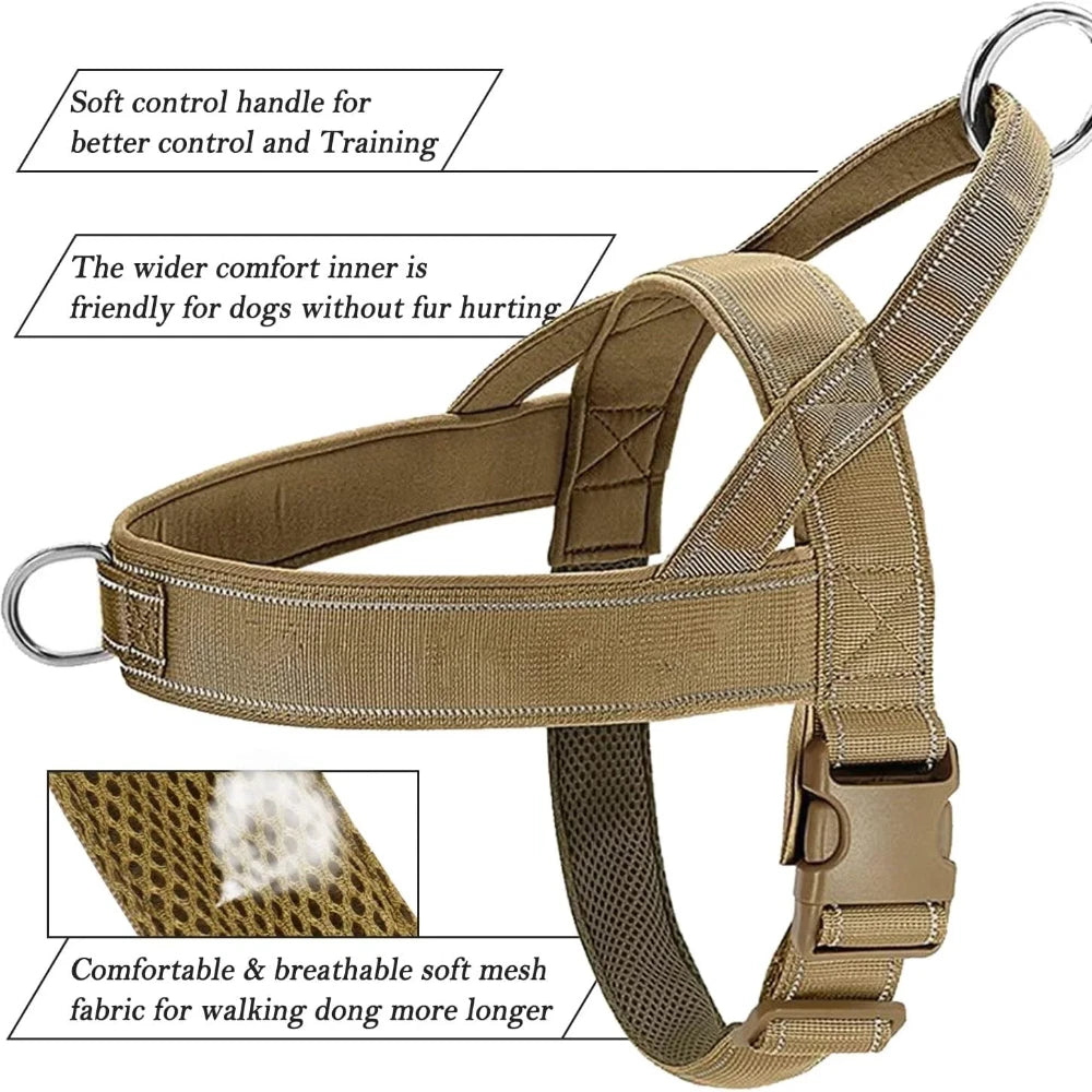 Nylon Dog Harness – Adjustable No-Pull Walking Vest for Dogs