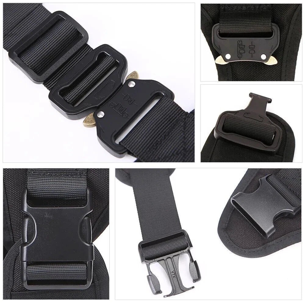 Heavy Duty Tactical Dog Harness – Adjustable Military Training Vest, Leash and Collar