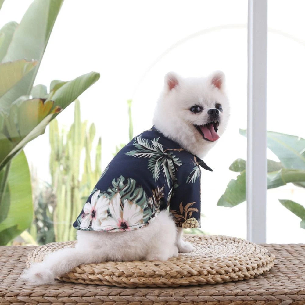 Hawaiian Pet Shirt — Breathable Tropical Summer Pet Shirt for Dogs & Cats