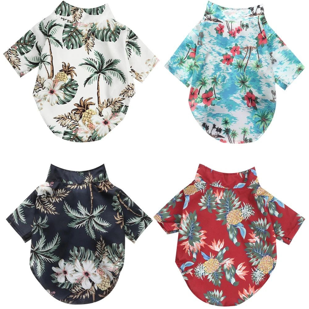 Hawaiian Pet Shirt — Breathable Tropical Summer Pet Shirt for Dogs & Cats