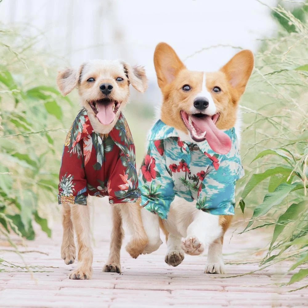 Hawaiian Pet Shirt — Breathable Tropical Summer Pet Shirt for Dogs & Cats