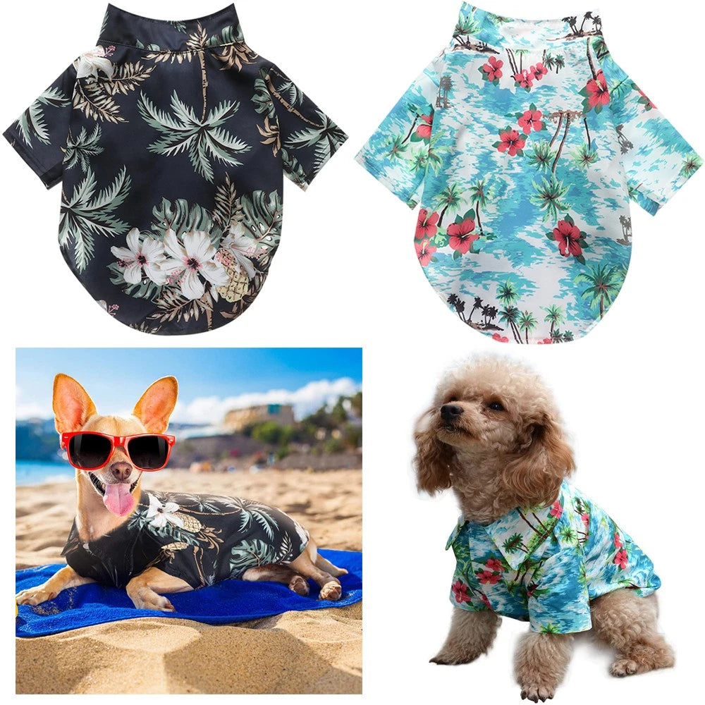 Hawaiian Pet Shirt — Breathable Tropical Summer Pet Shirt for Dogs & Cats