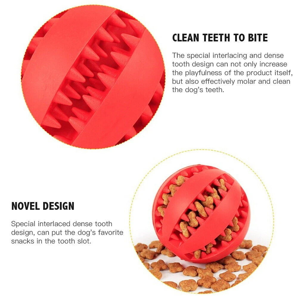 Interactive Dog Treat Ball — Puzzle, Chew & Teething Toy for Puppies & Dogs