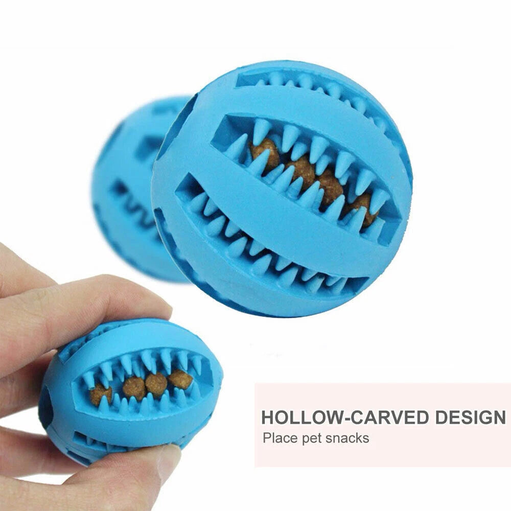Interactive Dog Treat Ball — Puzzle, Chew & Teething Toy for Puppies & Dogs