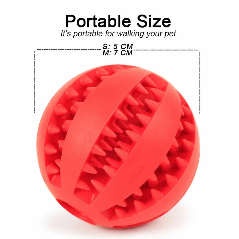 Interactive Dog Treat Ball — Puzzle, Chew & Teething Toy for Puppies & Dogs