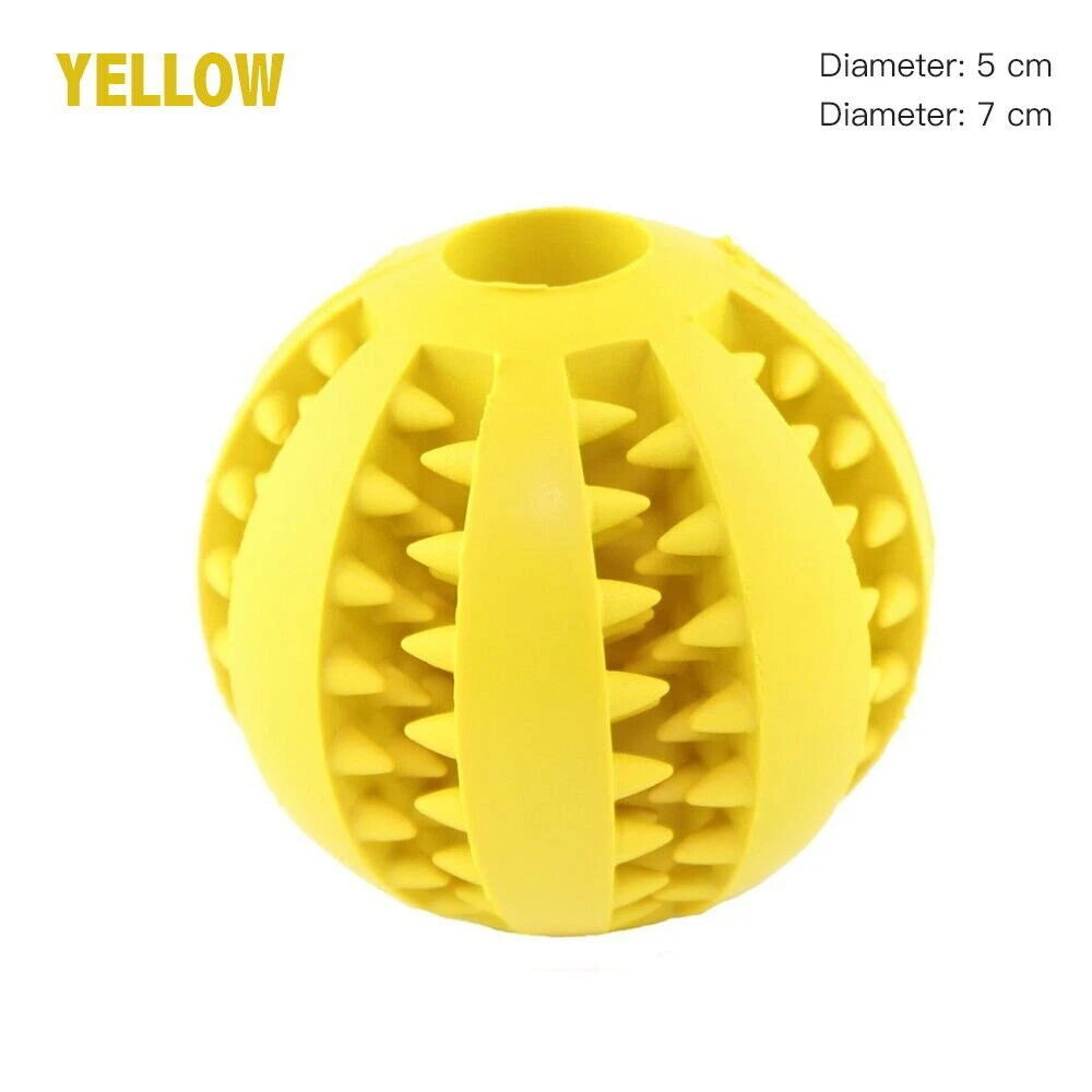 Interactive Dog Treat Ball — Puzzle, Chew & Teething Toy for Puppies & Dogs