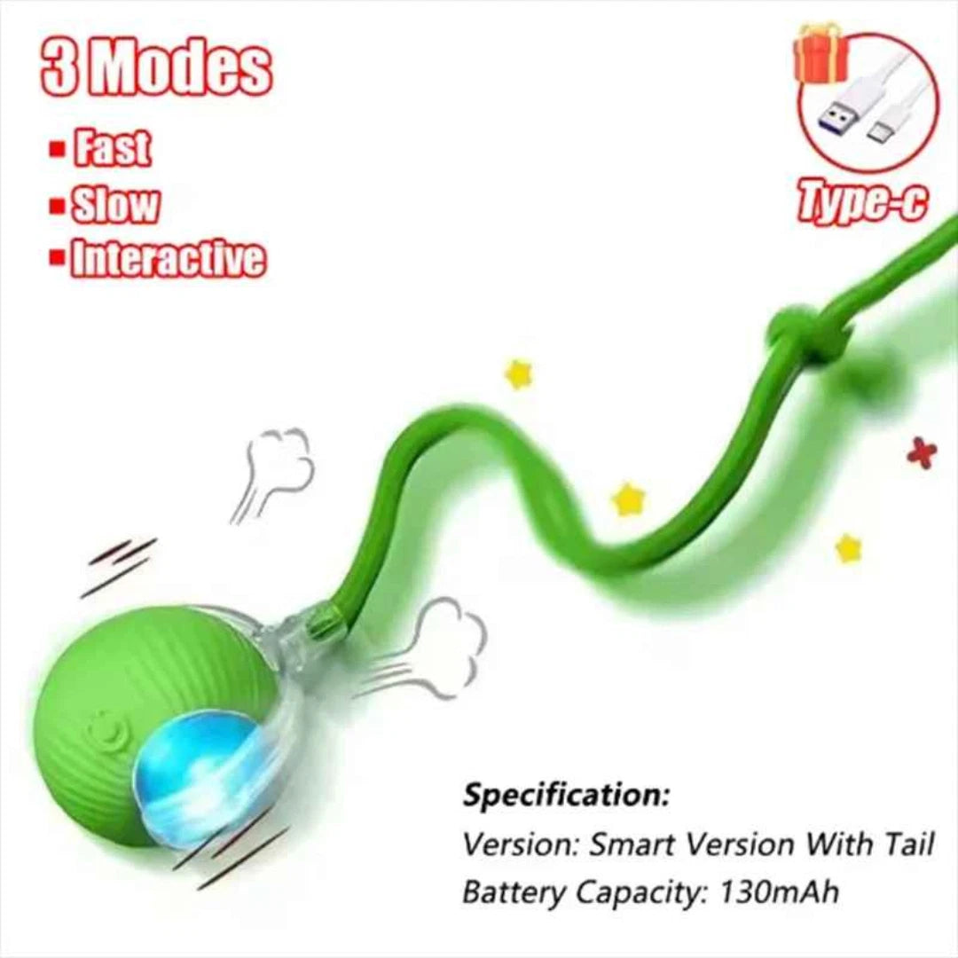 Interactive Rolling Ball Toy — Rechargeable Chase & Play Toy for Dogs & Cats