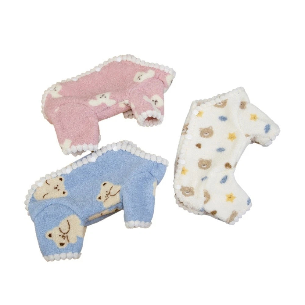 Cosy Bear Jumpsuit — Soft Fleece Winter Wear for Little Pups