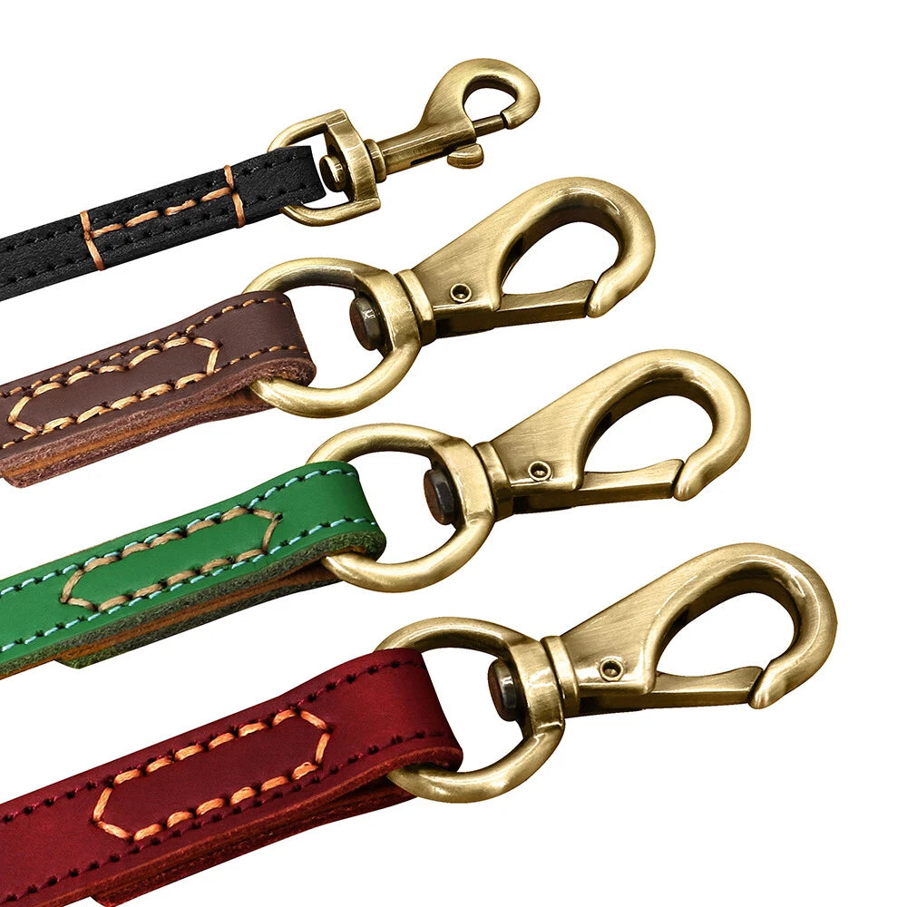 Genuine Leather Dog Lead – Strong Walking & Training Leash
