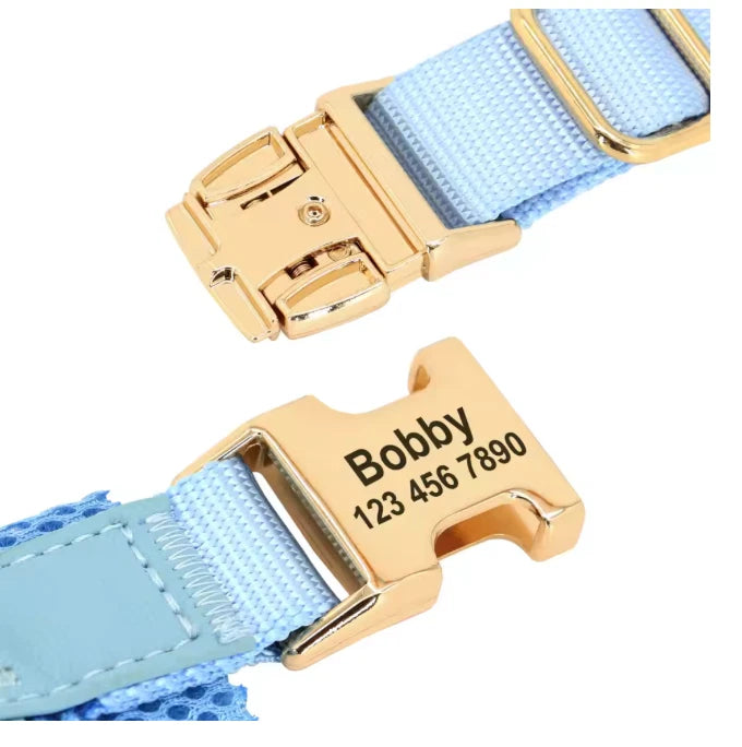 Personalised Leather Dog Harness – Adjustable No-Pull Harness with Custom Engraving
