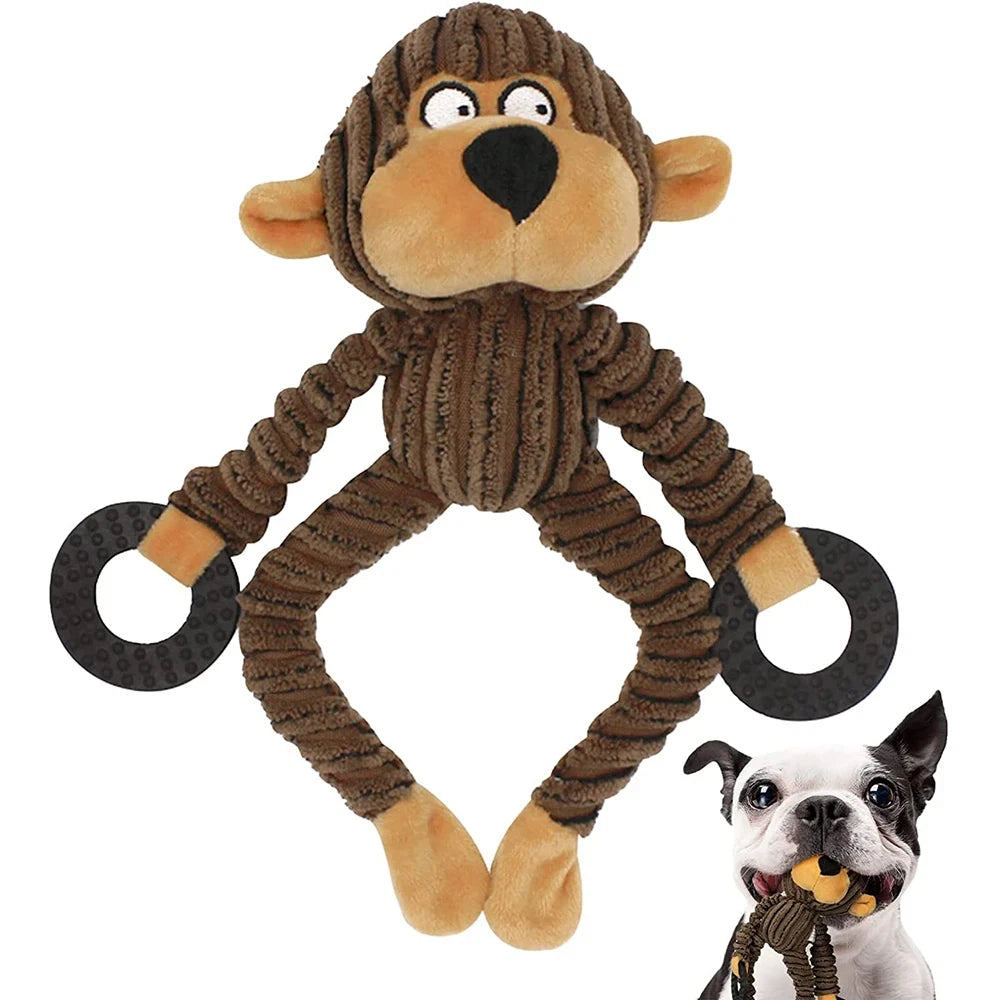 Squeaky Plush Dog Toy – Fun Interactive Puppy Toy