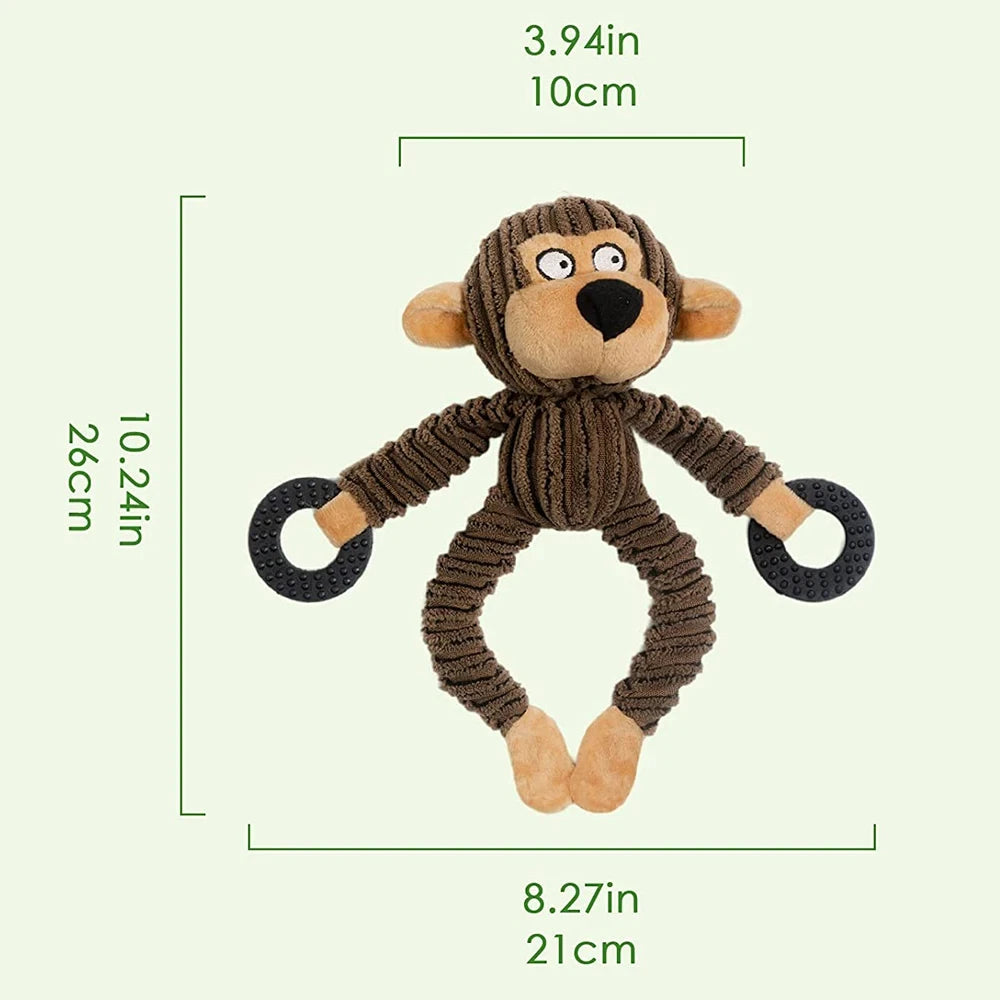 Squeaky Plush Dog Toy – Fun Interactive Puppy Toy
