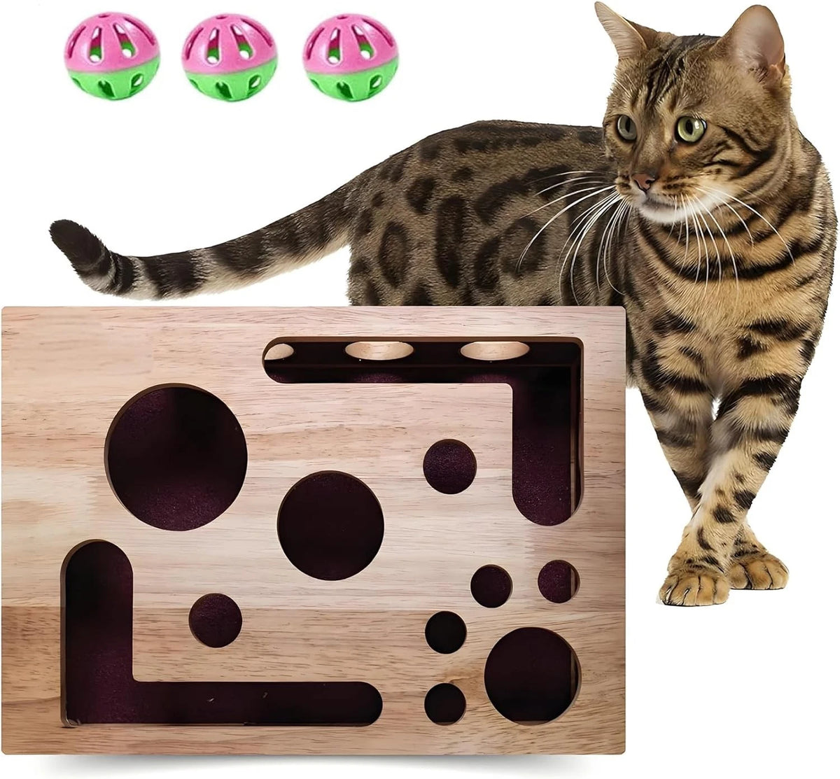 Scratch Puzzle Enrichment Box — Natural Nail Filing & Stress-Free Claw Care