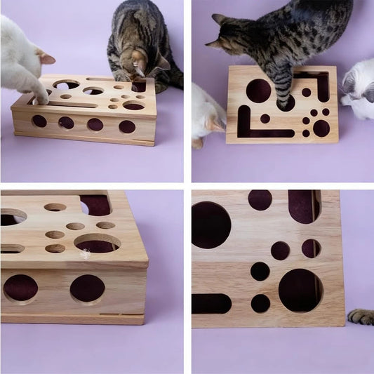 Scratch Puzzle Enrichment Box — Natural Nail Filing & Stress-Free Claw Care