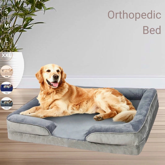 Luxury Orthopaedic Dog Bed — Memory Foam Mattress with Removable Cover