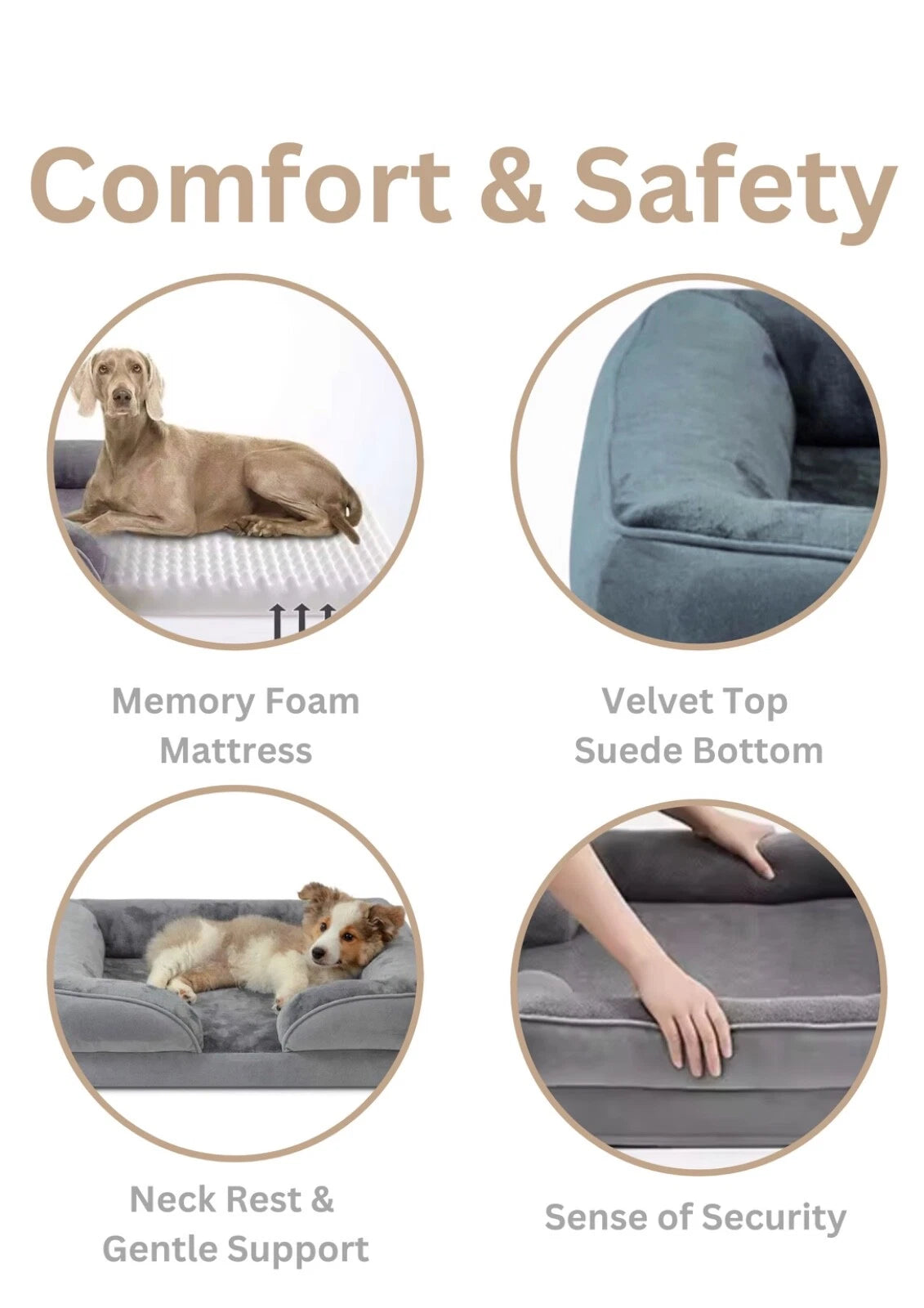 Luxury Orthopaedic Dog Bed — Memory Foam Mattress with Removable Cover