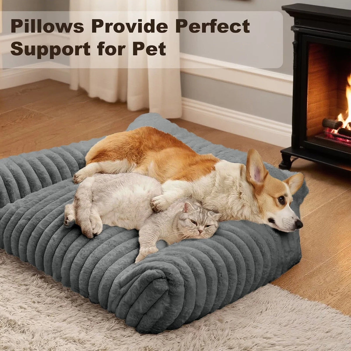 Cosy Raised Dog & Cat Bed — Elevated Pet Sofa Couch