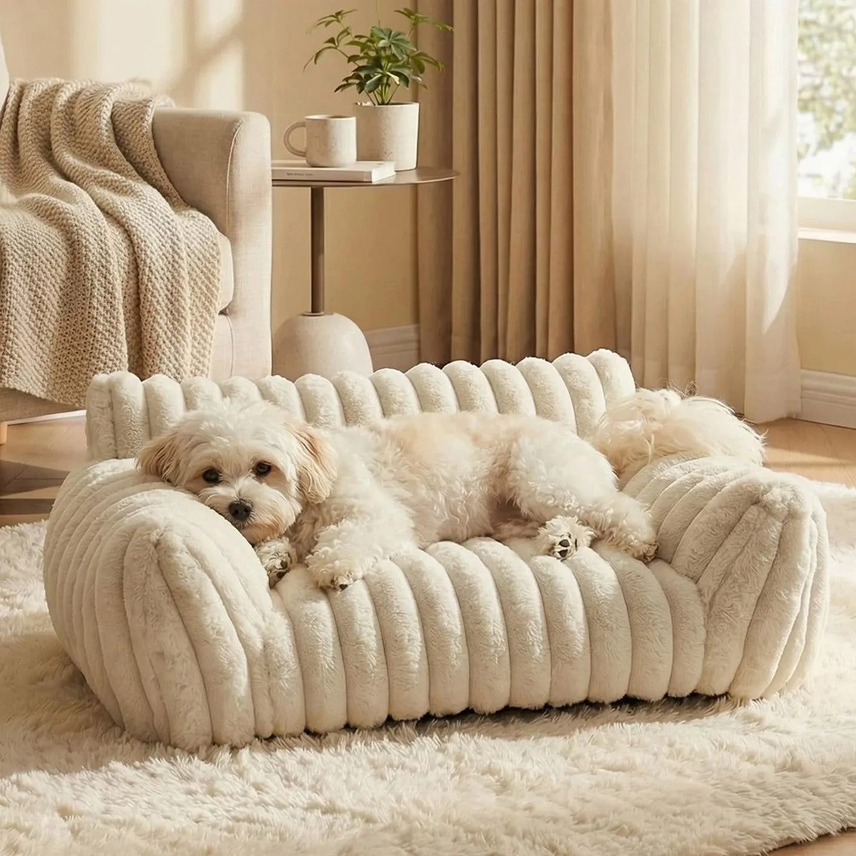 Cosy Raised Dog & Cat Bed — Elevated Pet Sofa Couch