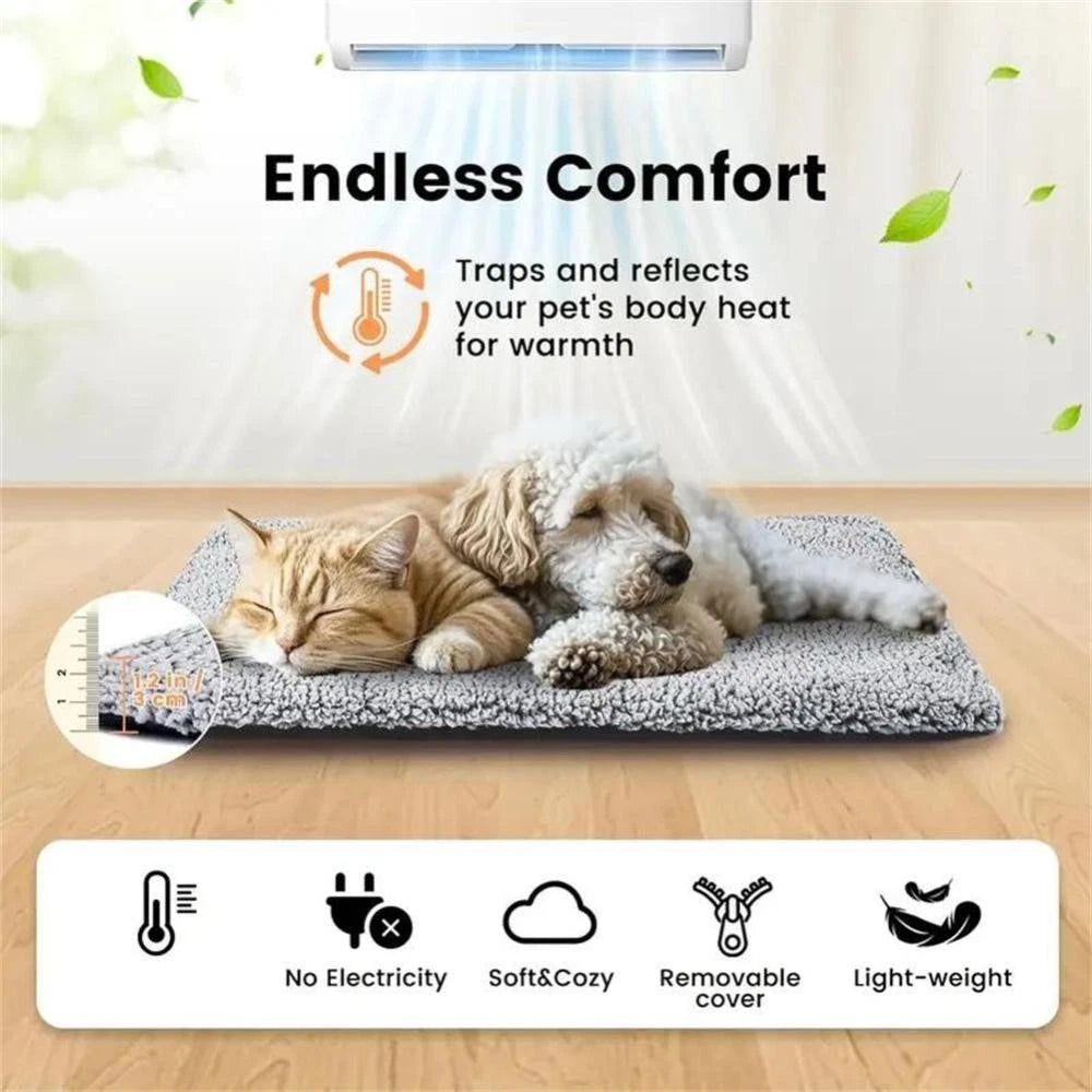 Winter Self-Heating Pet Mat — Cosy Thermal Blanket for Dogs & Cats