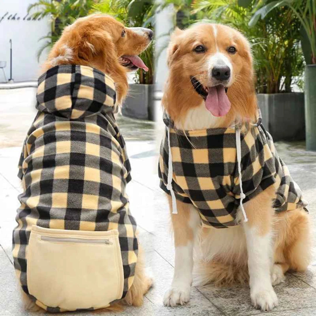 Cosy Plaid Reversible Coat — Two Looks, One Happy Pooch
