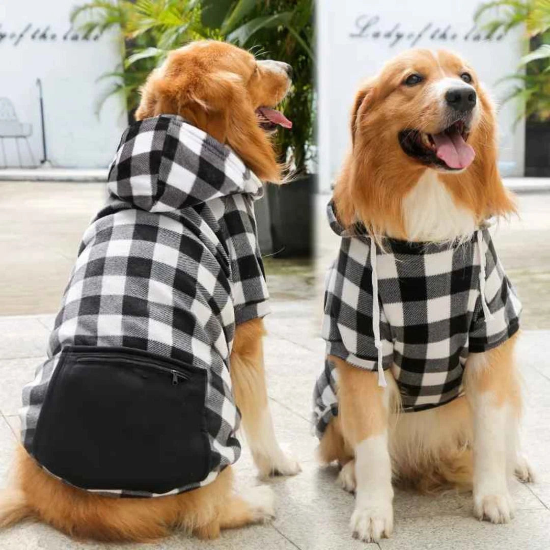 Cosy Plaid Reversible Coat — Two Looks, One Happy Pooch