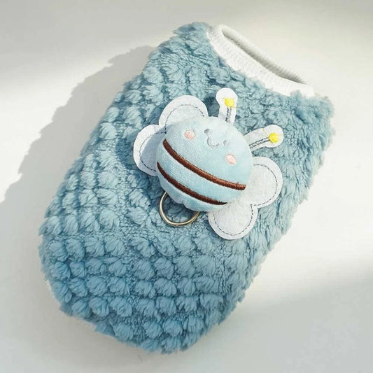 Cosy Paws — Plush Fleece Winter Sweater with Animal Detail & Lead Loop