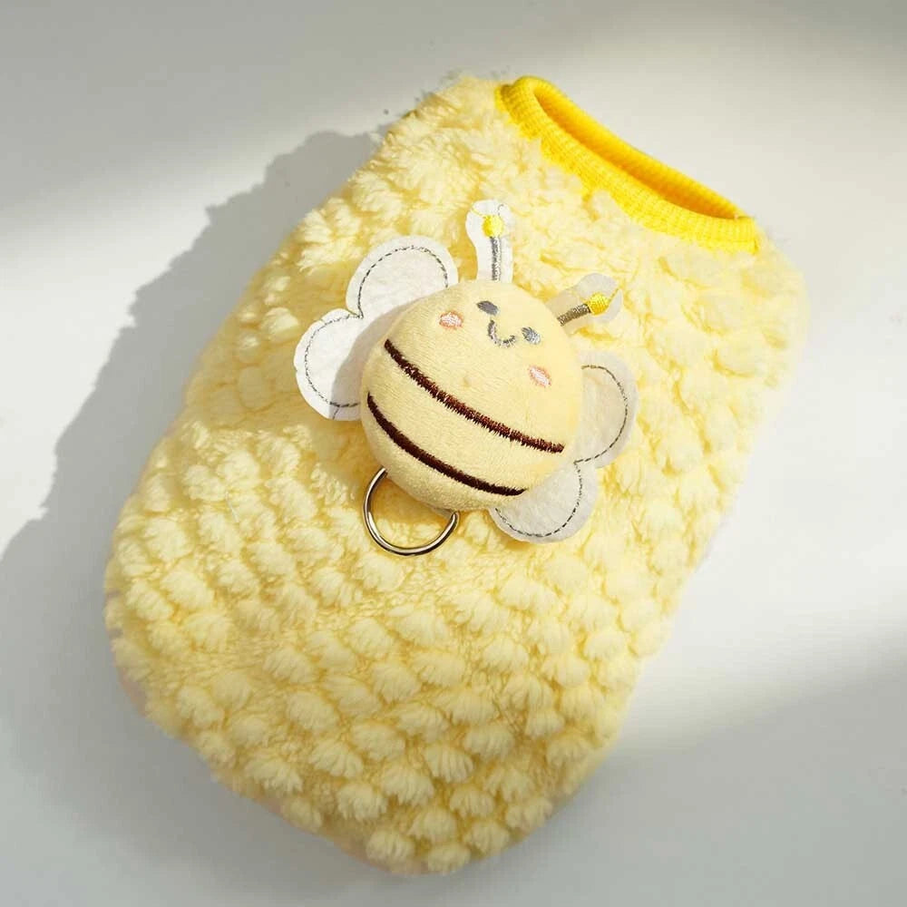 Cosy Paws — Plush Fleece Winter Sweater with Animal Detail & Lead Loop