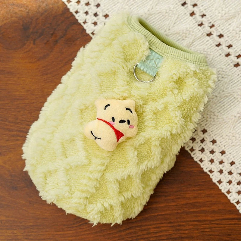 Cosy Paws — Plush Fleece Winter Sweater with Animal Detail & Lead Loop
