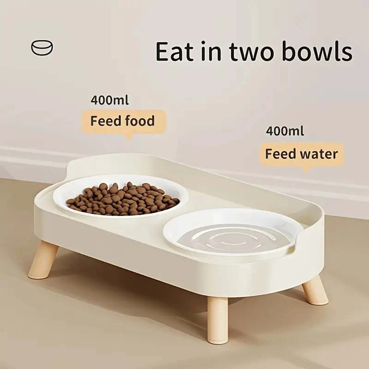 Raised Dog & Cat Bowls – Elevated Double Stainless Steel Food & Water Feeder