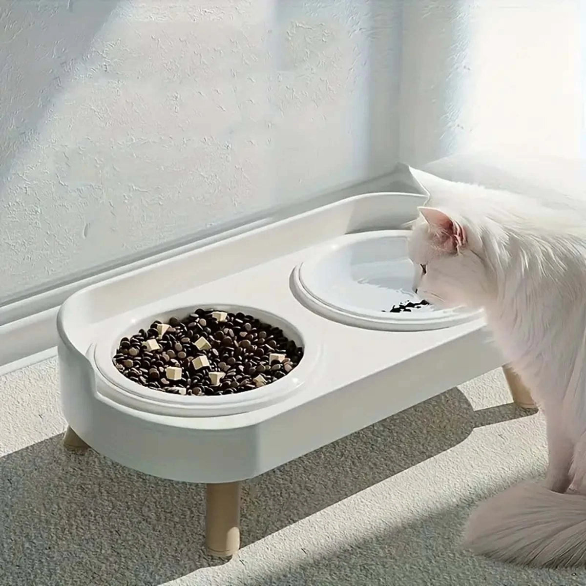 Raised Dog & Cat Bowls – Elevated Double Stainless Steel Food & Water Feeder