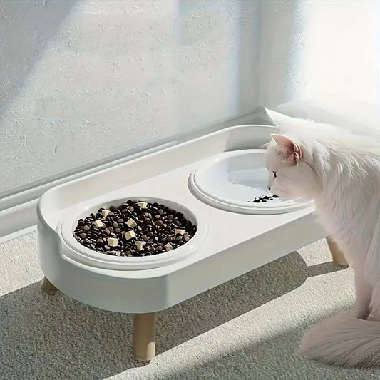 Raised Dog & Cat Bowls – Elevated Double Stainless Steel Food & Water Feeder