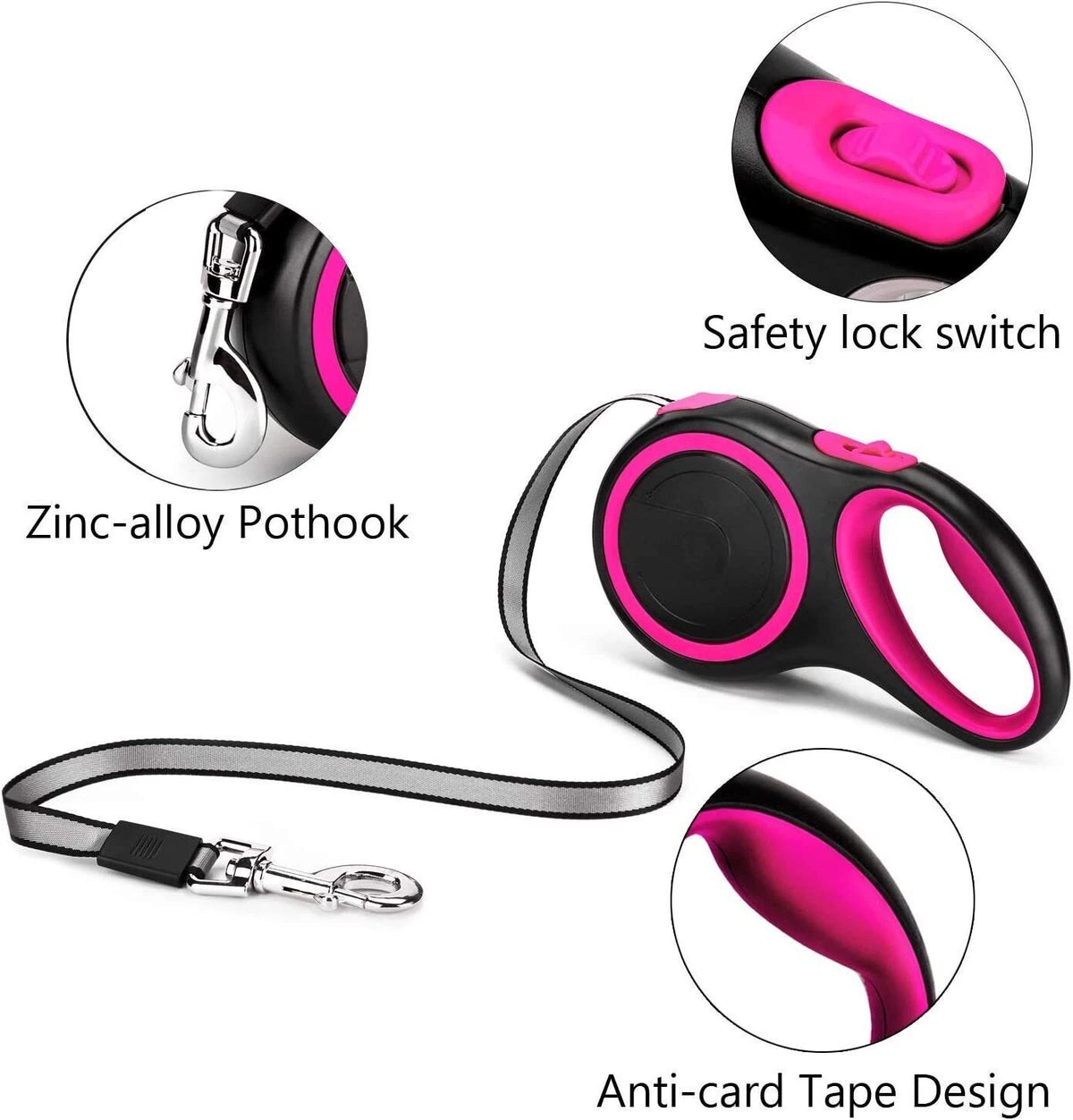 5m & 8m Retractable Dog Lead – Heavy Duty Automatic Walking Lead